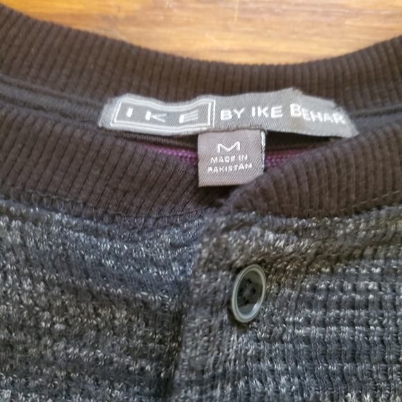 Ike Behar Black Sweater Shirt Long Sleeve Size Medium - Picture 2 of 4